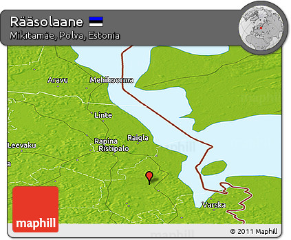 Physical Panoramic Map of Rääsolaane