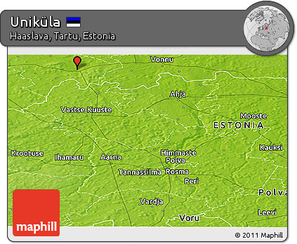 Physical Panoramic Map of Uniküla