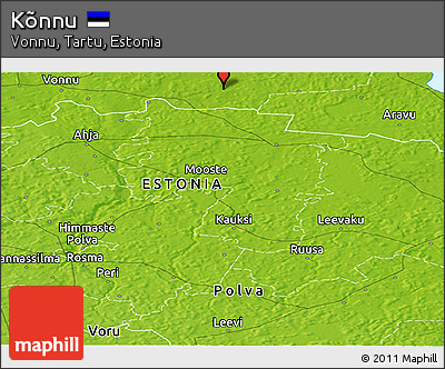 Physical Panoramic Map of Kõnnu