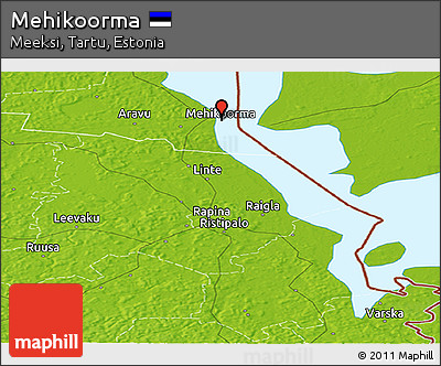 Physical Panoramic Map of Mehikoorma