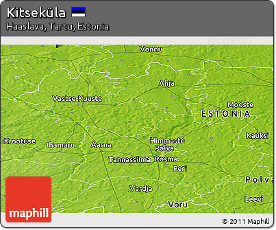 Physical Panoramic Map of Kitseküla