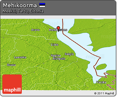 Physical Panoramic Map of Mehikoorma