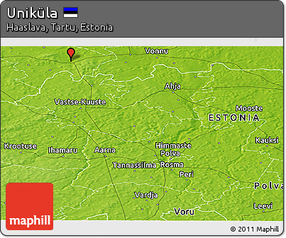 Physical Panoramic Map of Uniküla