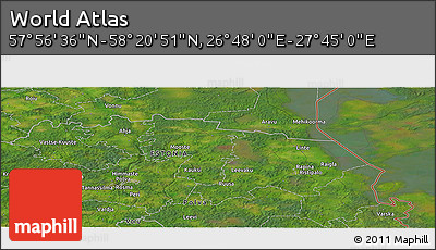 Satellite Panoramic Map of the Area around 58° 8' 44" N, 27° 16' 29" E