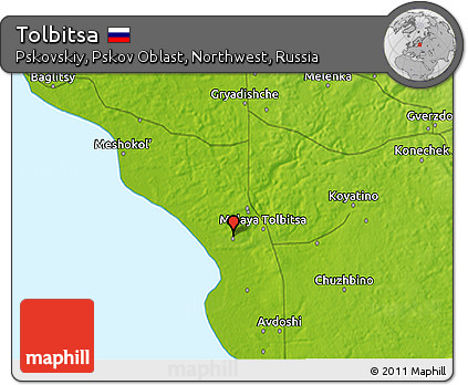 Physical 3D Map of Tolbitsa