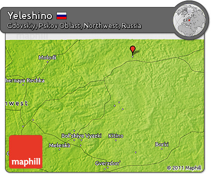Physical 3D Map of Yeleshino