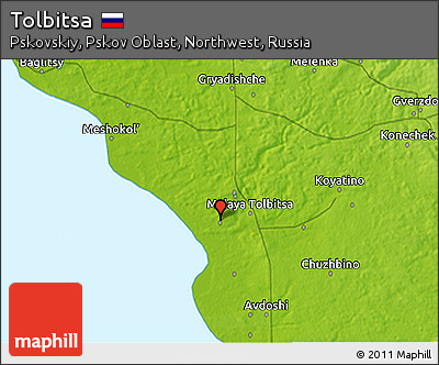 Physical 3D Map of Tolbitsa
