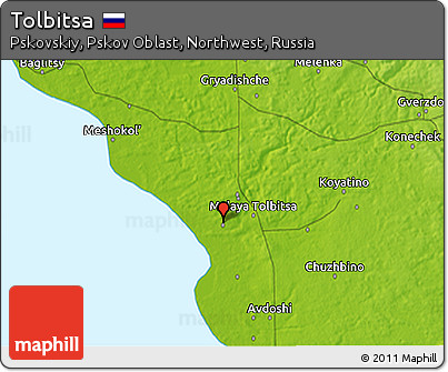 Physical 3D Map of Tolbitsa