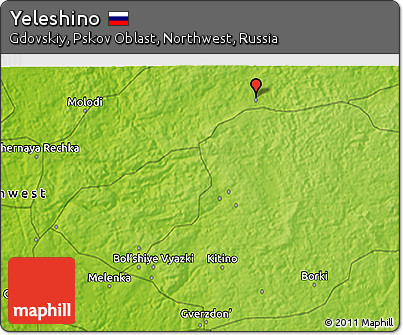 Physical 3D Map of Yeleshino