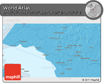 Political 3D Map of the Area around 58° 8' 44" N, 28° 7' 30" E
