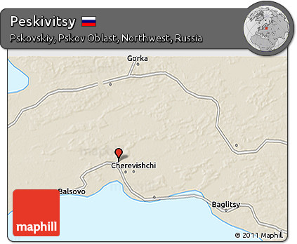 Shaded Relief 3D Map of Peskivitsy