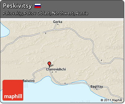Shaded Relief 3D Map of Peskivitsy