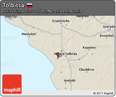 Shaded Relief 3D Map of Tolbitsa