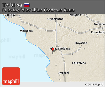 Shaded Relief 3D Map of Tolbitsa