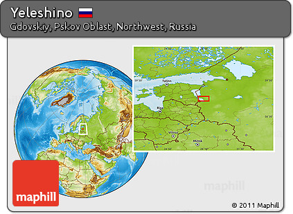 Physical Location Map of Yeleshino