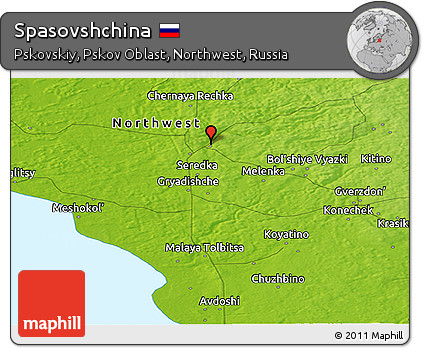 Physical Panoramic Map of Spasovshchina