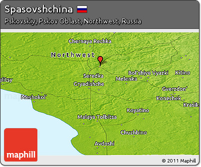 Physical Panoramic Map of Spasovshchina