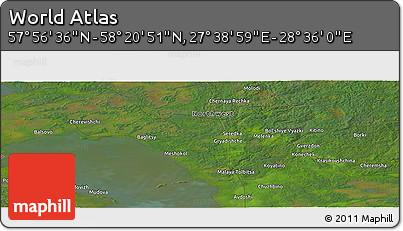 Satellite Panoramic Map of the Area around 58° 8' 44" N, 28° 7' 30" E