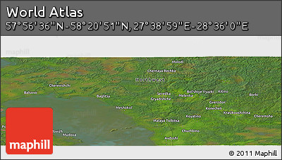 Satellite Panoramic Map of the Area around 58° 8' 44" N, 28° 7' 30" E