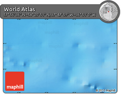 Physical Map of the Area around 58° 8' 44" N, 37° 19' 30" W