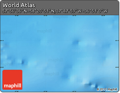 Physical Map of the Area around 58° 8' 44" N, 37° 19' 30" W