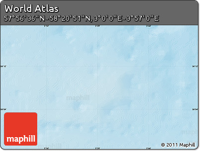 Physical Map of the Area around 58° 8' 44" N, 3° 28' 30" E