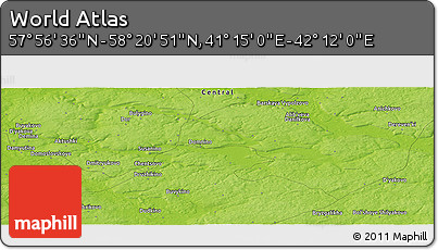 Physical Panoramic Map of the Area around 58° 8' 44" N, 41° 43' 30" E