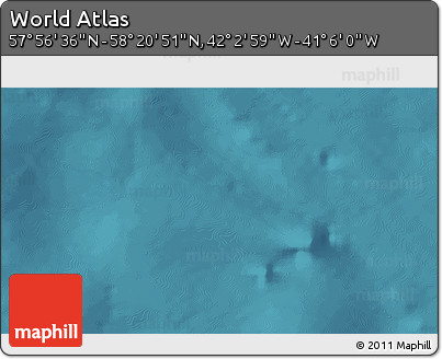 Satellite 3D Map of the Area around 58° 8' 44" N, 41° 34' 30" W