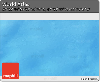 Physical 3D Map of the Area around 58° 8' 44" N, 42° 25' 29" W