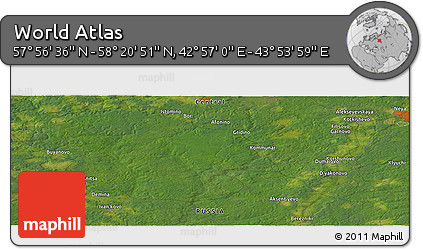Satellite Panoramic Map of the Area around 58° 8' 44" N, 43° 25' 29" E