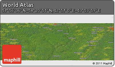 Satellite Panoramic Map of the Area around 58° 8' 44" N, 43° 25' 29" E