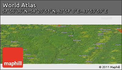 Satellite Panoramic Map of the Area around 58° 8' 44" N, 43° 25' 29" E