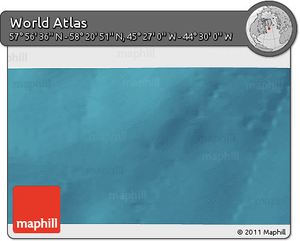Satellite 3D Map of the Area around 58° 8' 44" N, 44° 58' 30" W