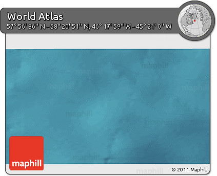 Satellite 3D Map of the Area around 58° 8' 44" N, 45° 49' 30" W