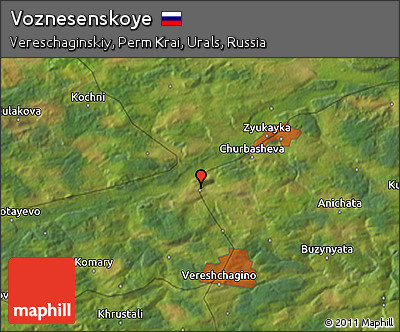 Satellite 3D Map of Voznesenskoye