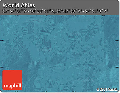 Satellite Map of the Area around 58° 8' 44" N, 54° 19' 30" W