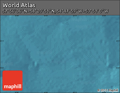 Satellite Map of the Area around 58° 8' 44" N, 54° 19' 30" W