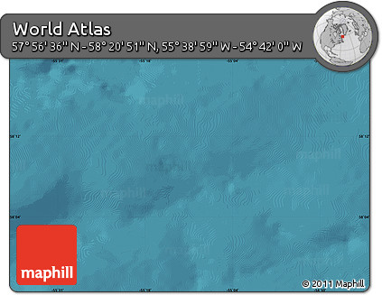 Satellite Map of the Area around 58° 8' 44" N, 55° 10' 29" W