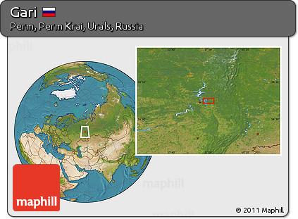 Satellite Location Map of Gari