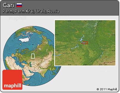 Satellite Location Map of Gari