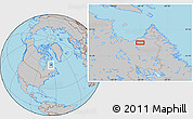 Gray Location Map of the area around 58° 8' 44" N, 66° 13' 29" W