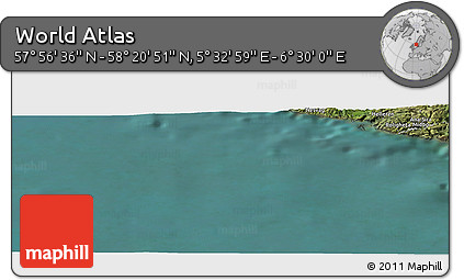 Satellite Panoramic Map of the Area around 58° 8' 44" N, 6° 1' 30" E