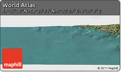 Satellite Panoramic Map of the Area around 58° 8' 44" N, 6° 1' 30" E