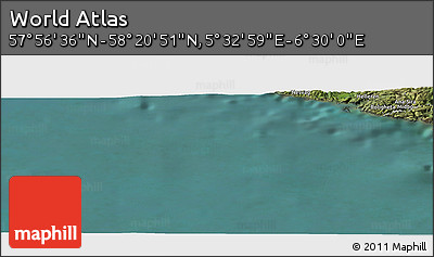Satellite Panoramic Map of the Area around 58° 8' 44" N, 6° 1' 30" E