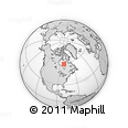 Outline Map of the Area around 58° 8' 44" N, 80° 40' 30" W, rectangular outline