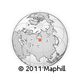 Outline Map of the Area around 58° 8' 44" N, 81° 40' 30" E, rectangular outline