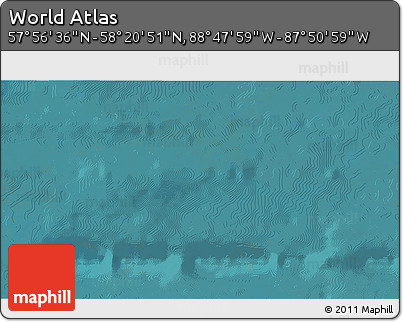 Satellite 3D Map of the Area around 58° 8' 44" N, 88° 19' 29" W
