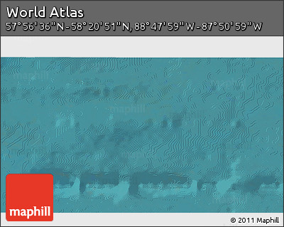 Satellite 3D Map of the Area around 58° 8' 44" N, 88° 19' 29" W