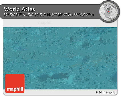 Satellite 3D Map of the Area around 58° 8' 44" N, 89° 10' 30" W