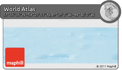 Physical Panoramic Map of the Area around 58° 8' 44" N, 89° 10' 30" W
